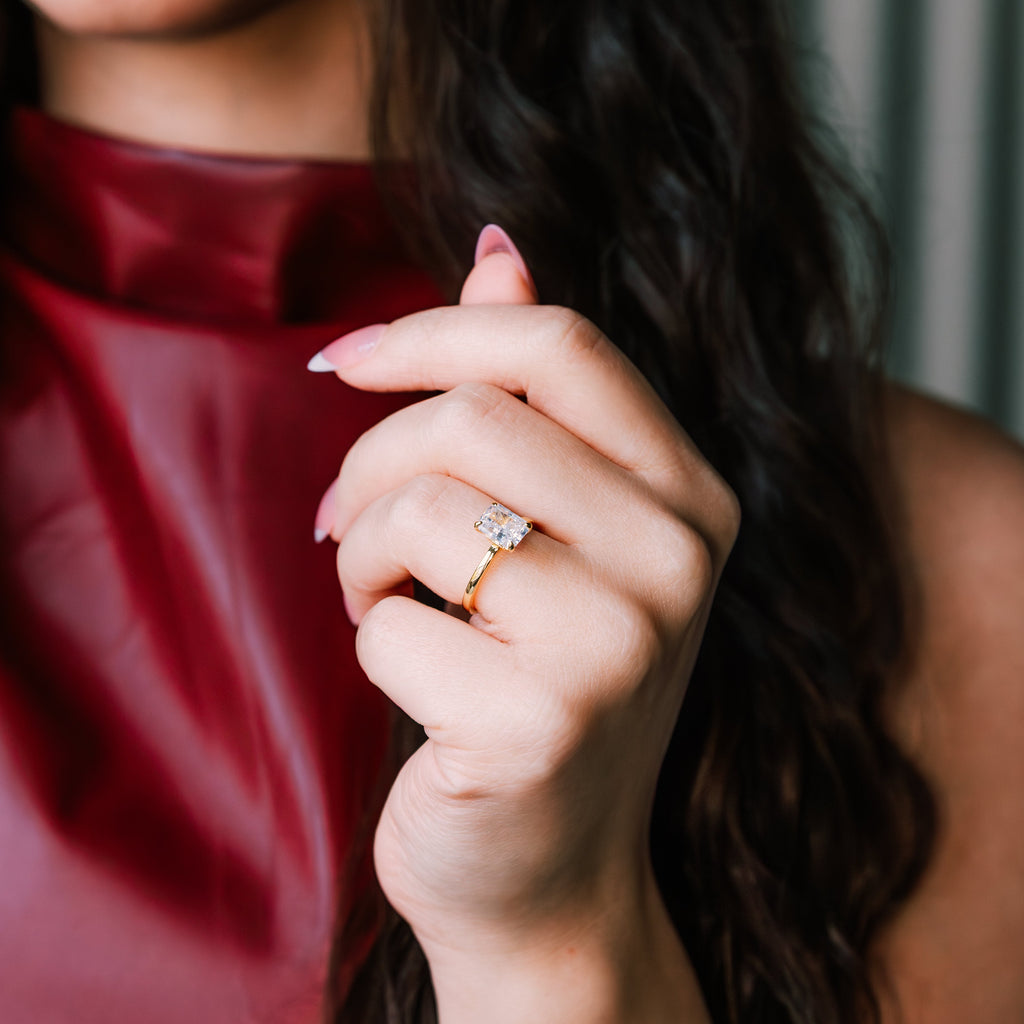 Isabelle – Radiant Cut Solitaire Gold Ring