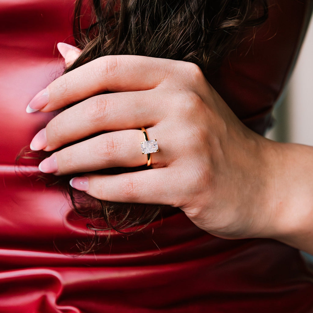 Isabelle – Radiant Cut Solitaire Gold Ring