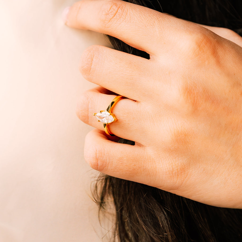 Lira Gold – Classic Marquise Cut Ring