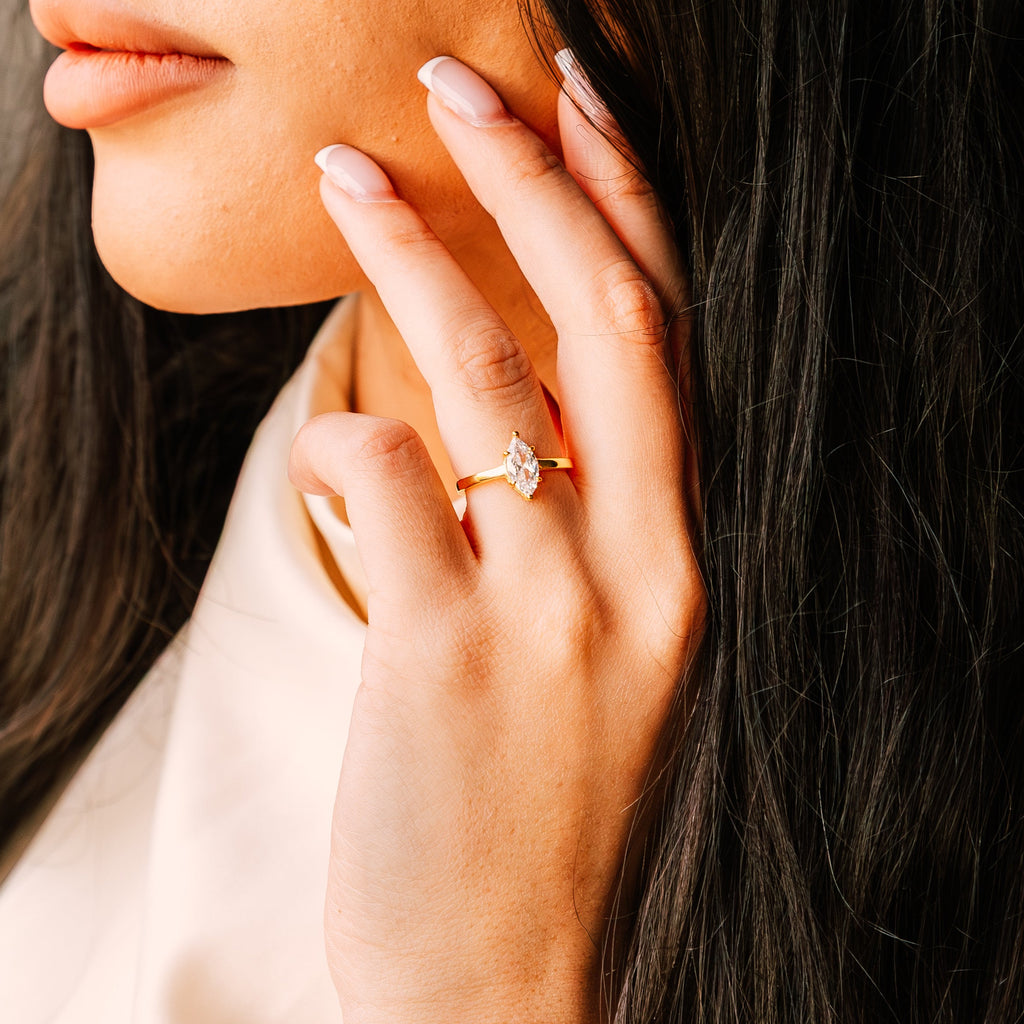 Lira Gold – Classic Marquise Cut Ring