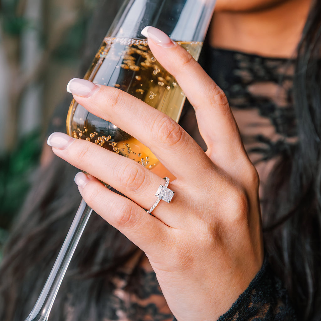 Luisa – Emerald Cut Pavé Ring