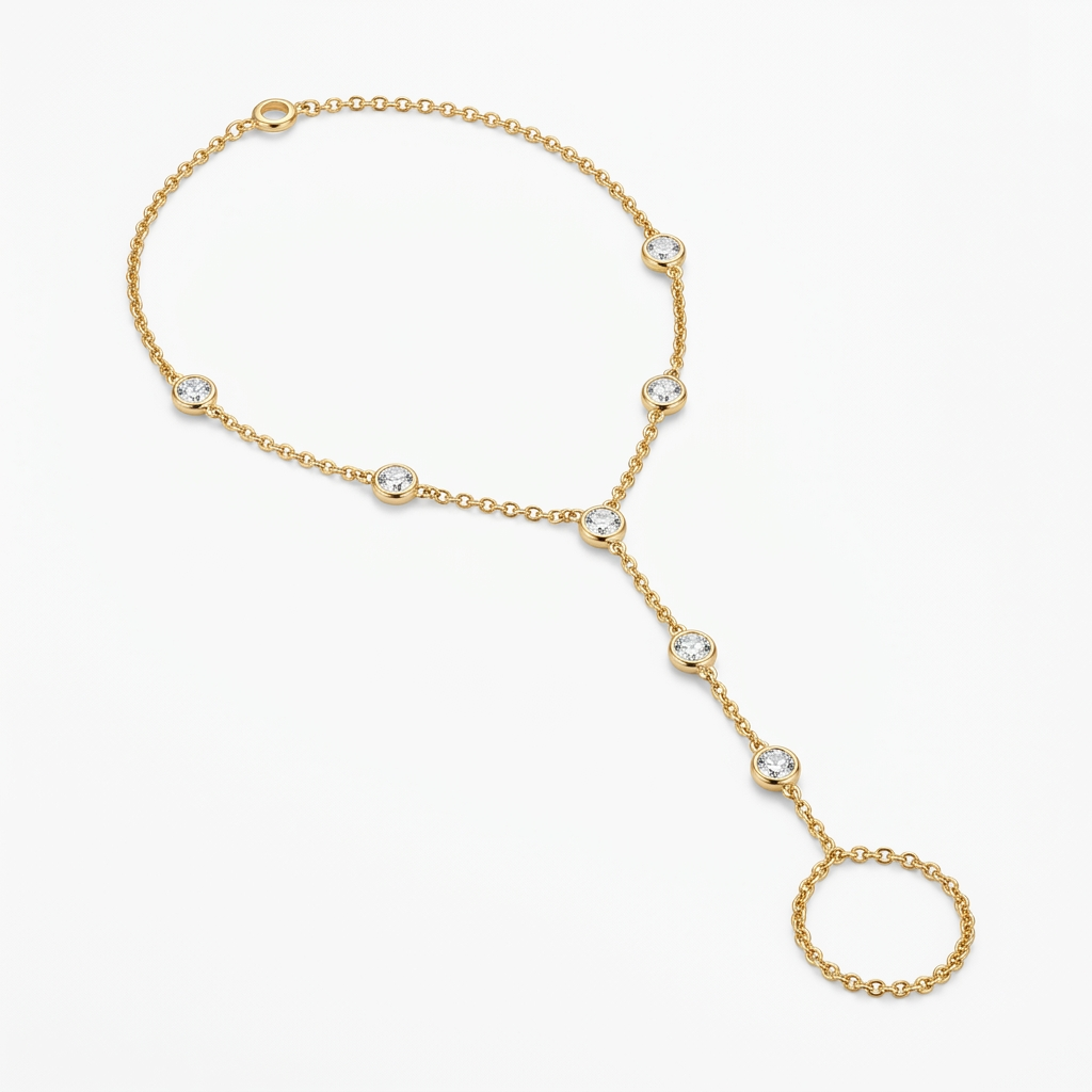 18k Gold Hand Chain